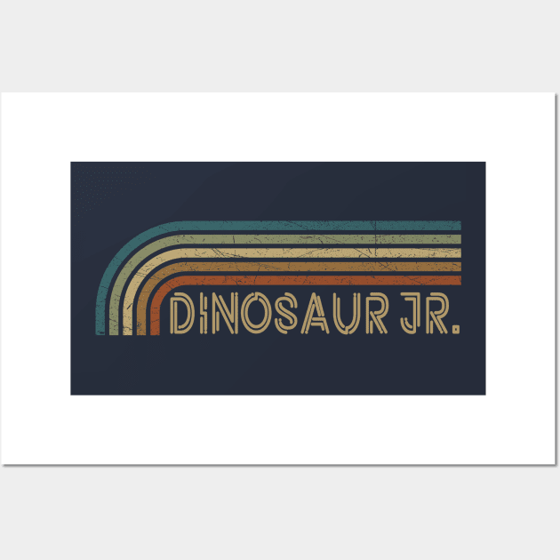 Dinosaur Jr. Retro Stripes Wall Art by paintallday
